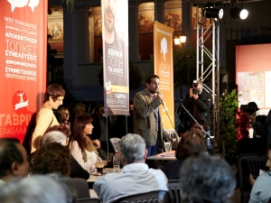 Γαβριήλ Σακελλαρίδης, Εγκαίνια εκλογικού περιπτέρου, Ανοιχτή Πόλη